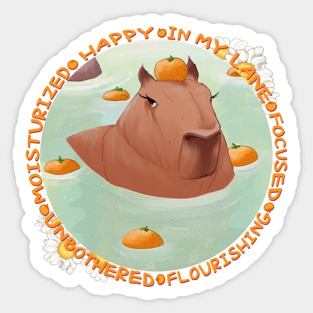 Unbothered Moisturized Happy In My Lane Focused Flourishing Sticker by Oh My Martyn